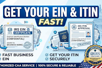 get your ein and itin as caa from the irs