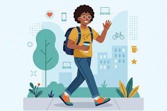 flat vector character illustration for anything