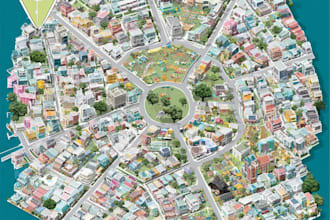 design amazing vector or isometric maps illustration