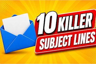 write 10 high converting email subject line for your product