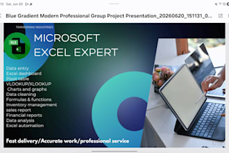 do microsoft excel data entry, data cleaning, vlookup and pivot table