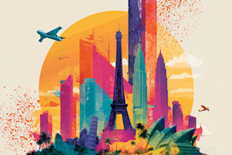 do attractive modern travel, tour or festival flyer or poster design