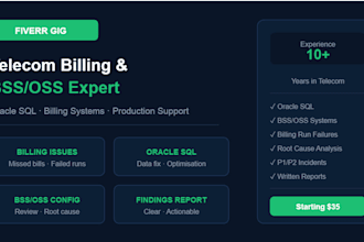 perform telecom billing data validation and reconciliation