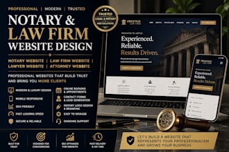 notary website notary landing page law firm attorney lawyer legal wordpress logo