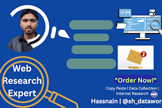 do copy paste, web research and internet data collection work