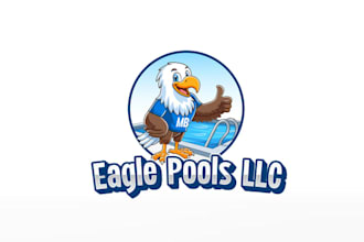 design greatest classic eagle pools logo