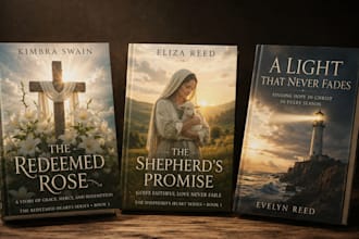 design christian book cover, kindle cover, paperback, ebook cover for christian