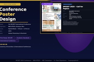 design a professional conference, academic or event poster and flyer