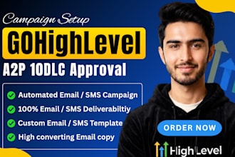 setup ghl a2p 10dlc verification and SMS or email campaign setup