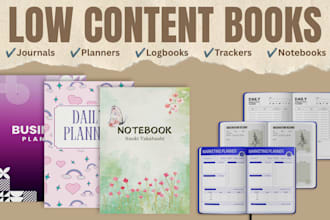 create professional low content books for amazon KDP