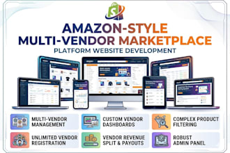 create multi vendor ecommerce marketplace amazon style multivendor store website