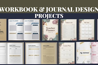 design kdp interior printable devotion journal workbook planner, prayer journal