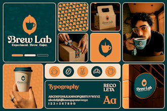 design a brand identity kit with visual identity, logo, and brand style guide
