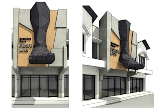 design an exterior facade for your building in revit