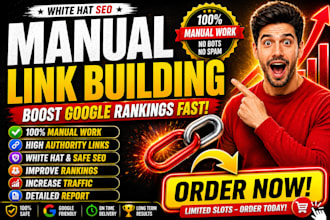 do manual link building with high authority SEO backlinks