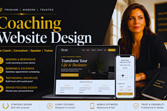design a coaching website for a life coach consultant speaker trainer website