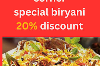 design food poster and restaurant social media banner