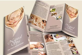 design promotional sales brochure pamphlet for medical spa anti aging centers