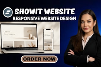 create a professional and responsive showit website design