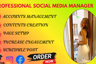 be your social media marketing manager instagram content creator tiktok manager