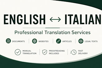 translate english to italian and italian to english