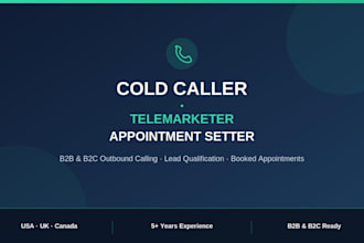 handle cold calling telemarketing and appointment booking