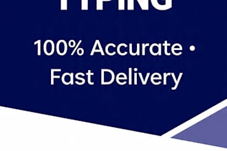 do accurate data entry and excel typing work