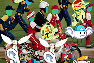make collage art and make characters