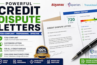 write powerful fcra compliant credit dispute letters for all 3 credit bureaus