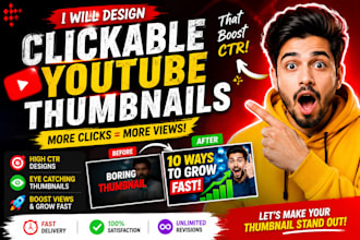 design clickable youtube thumbnail that boost CTR
