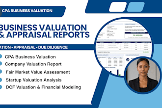 provide CPA business valuation and fair market value appraisal report