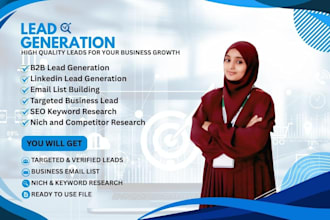 provide b2b leads, email list building and linkedin leads