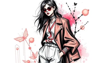 draw a fashion illustration or sketch