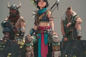 epic character group designs for rpgs and storytelling