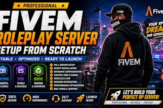 professionally setup your fivem roleplay server from scratch