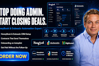 setup honeybook dubsado gohighlevel hubspot CRM with automated client workflows