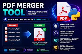 merge split and automate PDF files using python