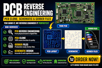 recreate pcb schematics and gerber files through reverse engineering