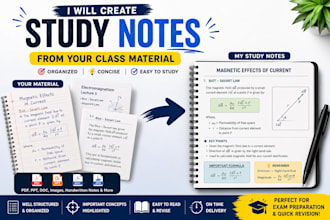 create professional study notes from class notes and pdfs