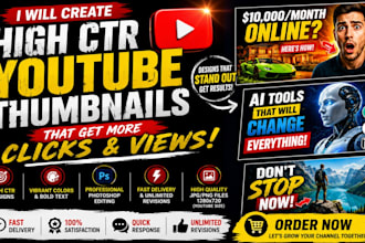 create high CTR youtube thumbnails