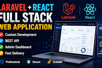 build a full stack laravel and react web application