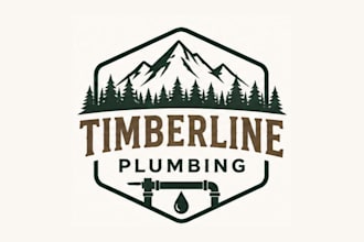 do make timberline plumbing mascot logo design with first delivery