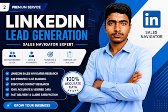 do b2b lead generation and find valid emails from linkedin