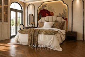 design complete interior layout for your room, home, office