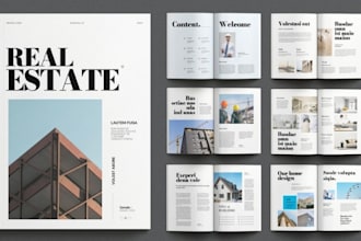 design real estate property brochure booklet, investment teaser prospectus