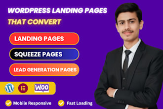 create a wordpress landing page, squeeze page, and lead generation page