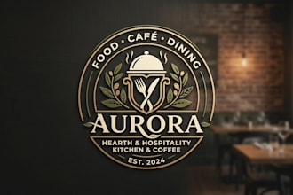 design a professional restaurant logo for food, cafe, and dining businesses
