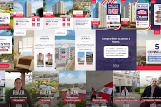 design 5 instagram posts with copy and visual identity