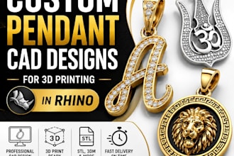 create custom pendant cad designs for 3d printing