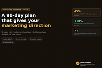 develop a complete business growth and marketing roadmap
